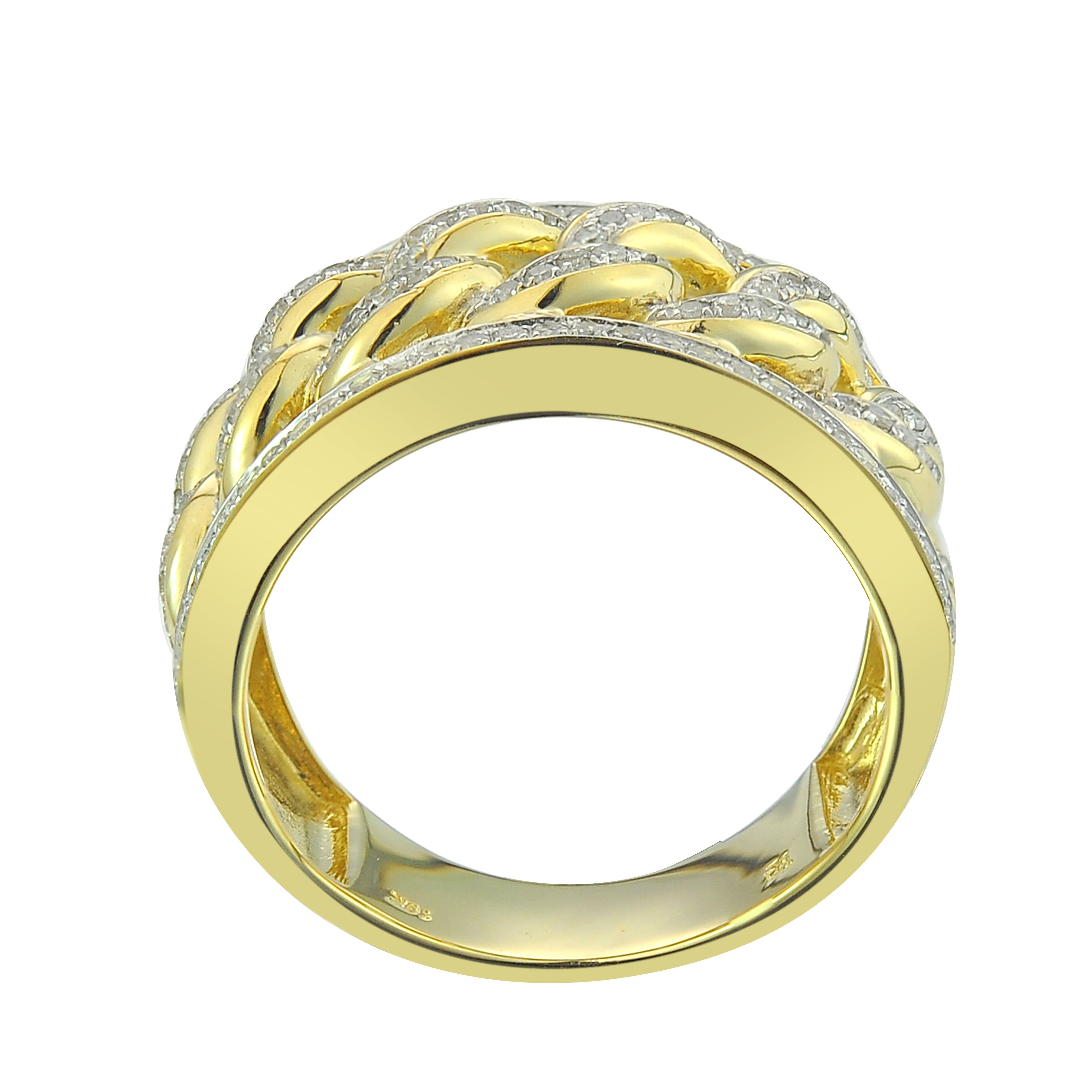 Diamond Infinity Ring 0.79 ct. 10K Yellow Gold `10.08 g